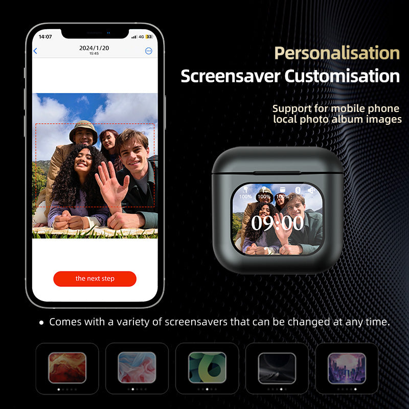 Noise-Canceling Touch Screen Wireless Earbuds with Long Battery Life